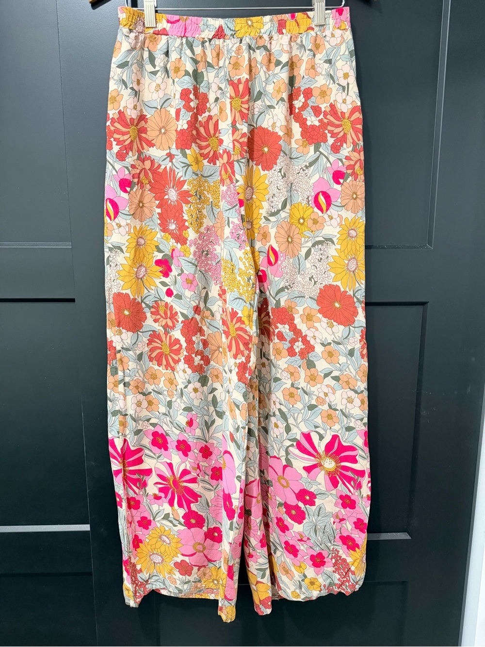 Petal & Pup Retro Floral Wide Leg Pants